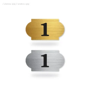 Broj za vrata stana 001